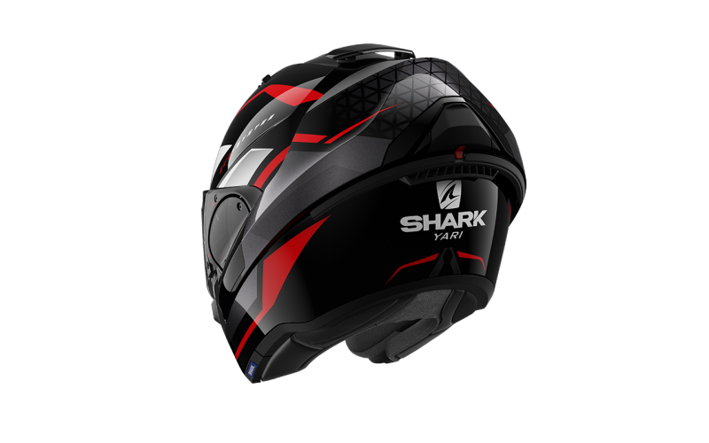 Přilba překlopná SHARK EVO- ES YARI barva bílá/černá/červená