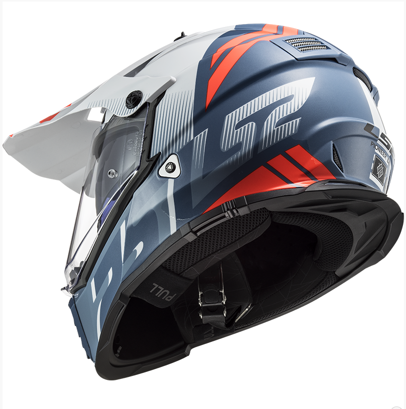 LS2 Enduro moto přilba MX436 PIONEER EVO Evolve White Cobalt