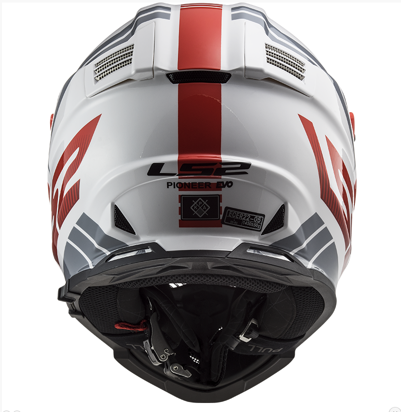LS2 Enduro moto přilba MX436 PIONEER EVO Evolve Red White