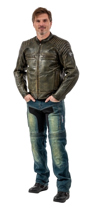 MBW Pánská kožená moto bunda PEET
