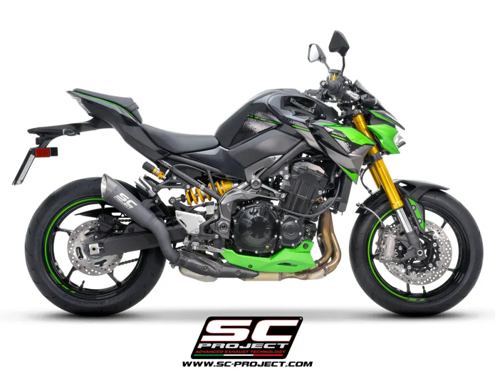 SC-PROJECT KAWASAKI Z900 (2020-2024) E5 S1 tlumič výfuku, titanium, matt black painted