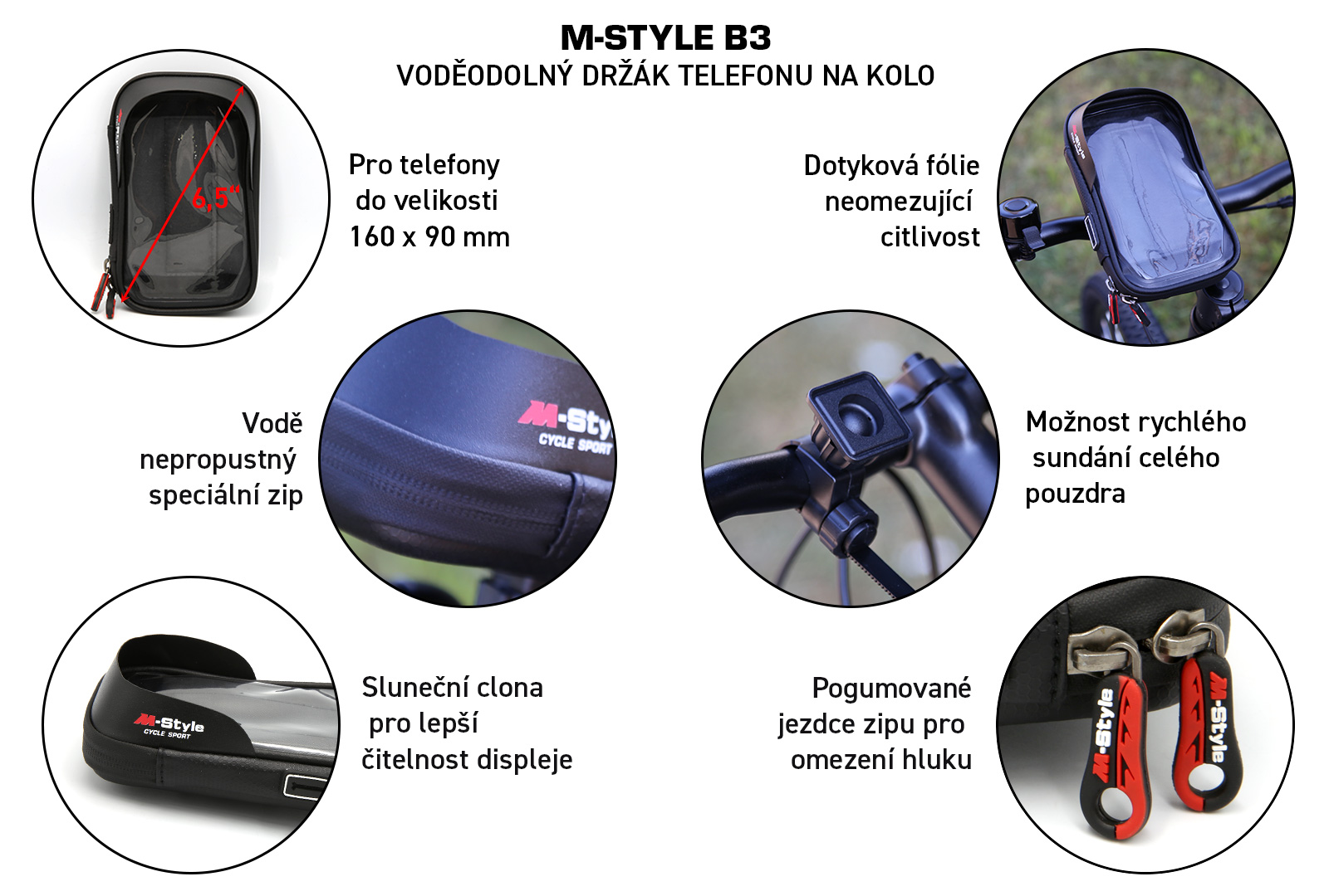 M-Style B3 voděodolný držák na telefon
