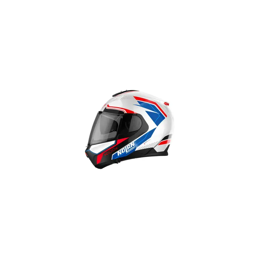 NOLAN Výklopná moto přilba N100-6 Surveyor Metal White Blue N-COM 24