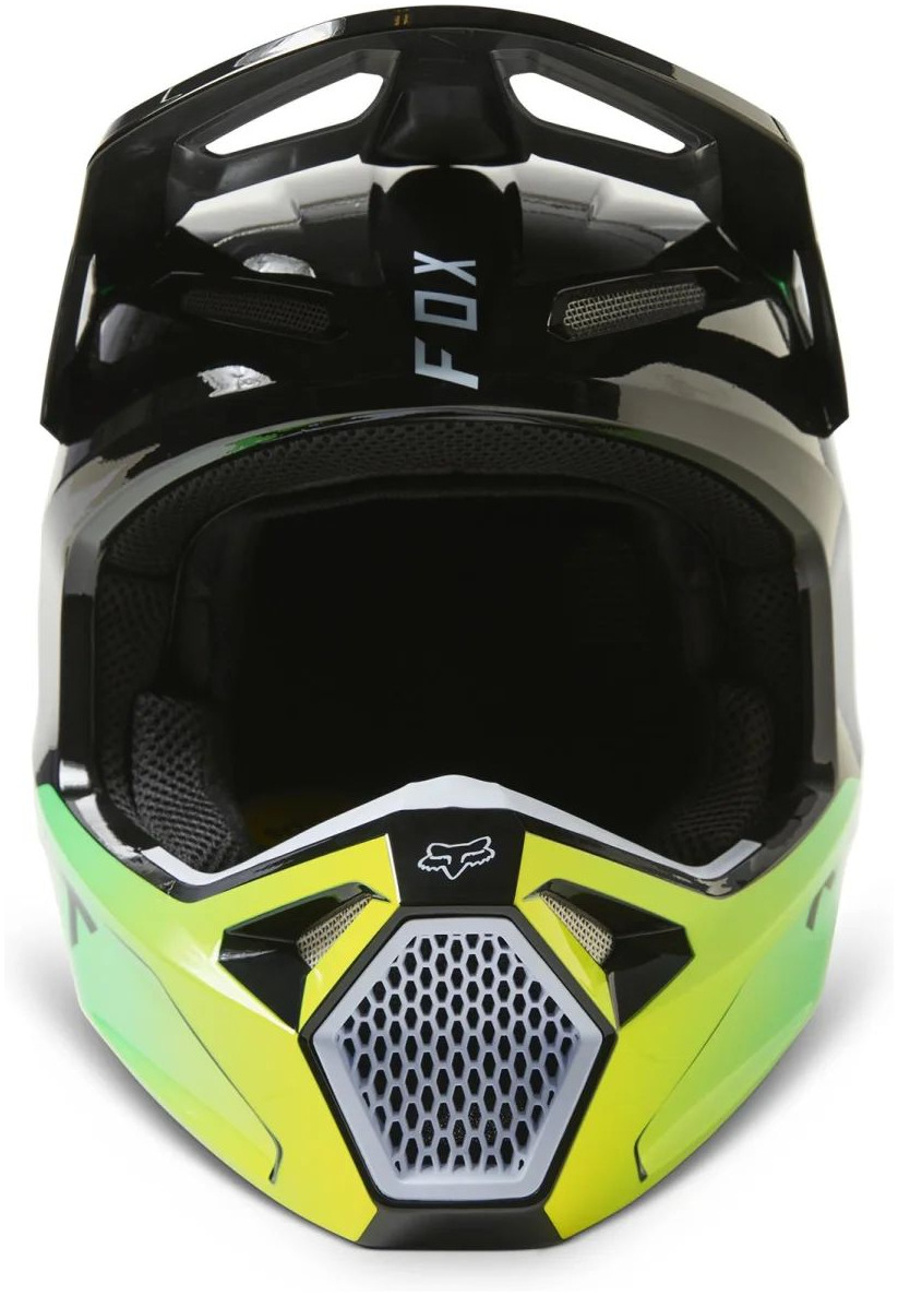 Pánská moto helma FOX V1 DPTH černá zelená fluo