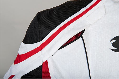 MBW Dámská textilní moto bunda NIKITA bílo červená