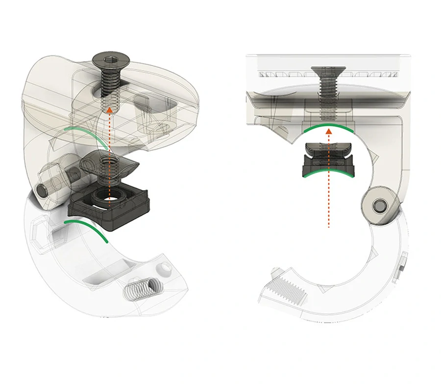 BEELINE MOTO II Mirror and cross bar clamp mount