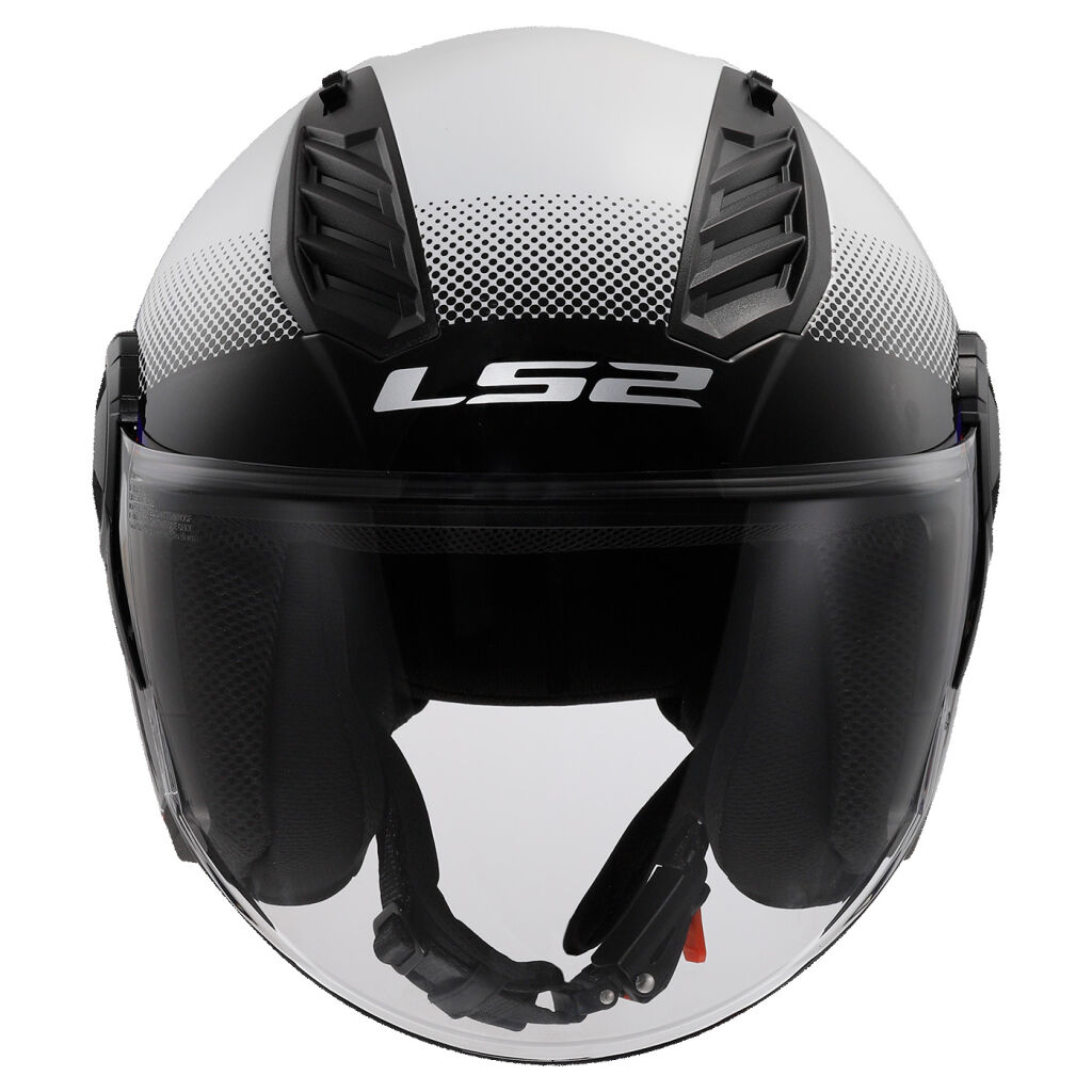 LS2 Otevřená moto přilba OF616 AIRFLOW II RUSH WHITE BLUE RED