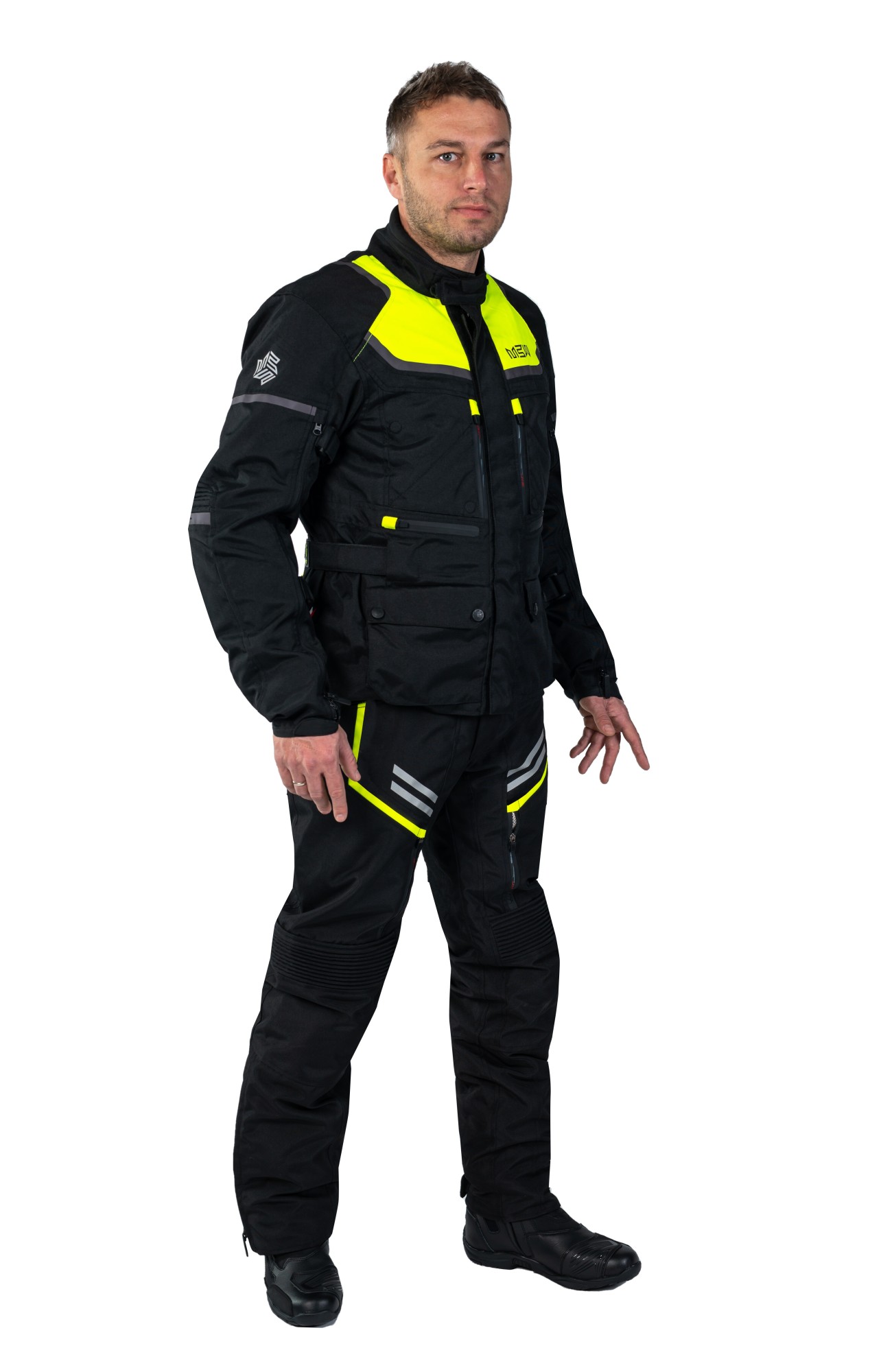MBW Pánské textilní moto kalhoty ADVENTURE EVO PANTS YELLOW 
