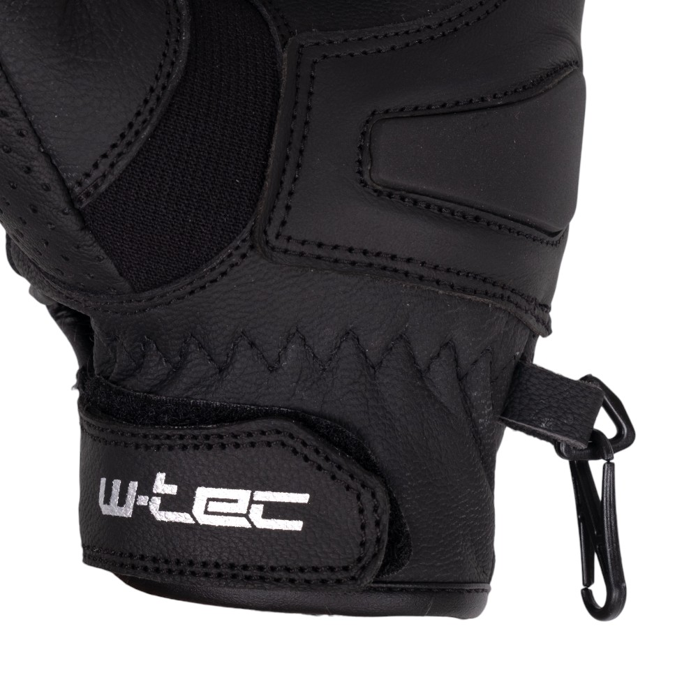 W-TEC Pánské kožené moto rukavice Binaluck - černá