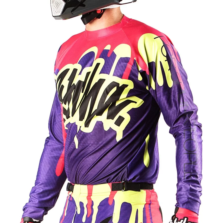 PITCHA Motokrosové kalhoty DRIPP purple pink