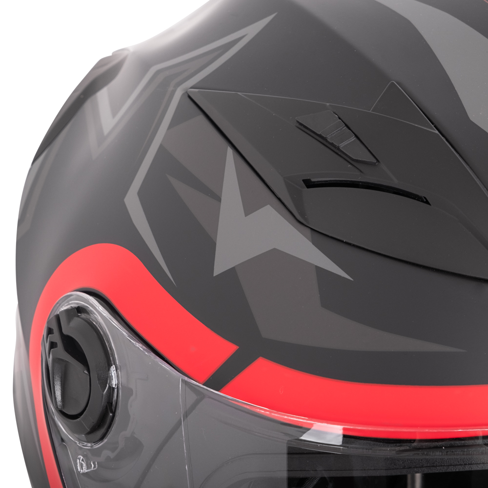 W-TEC Otevřená moto přilba Barcela Vermella černá červená