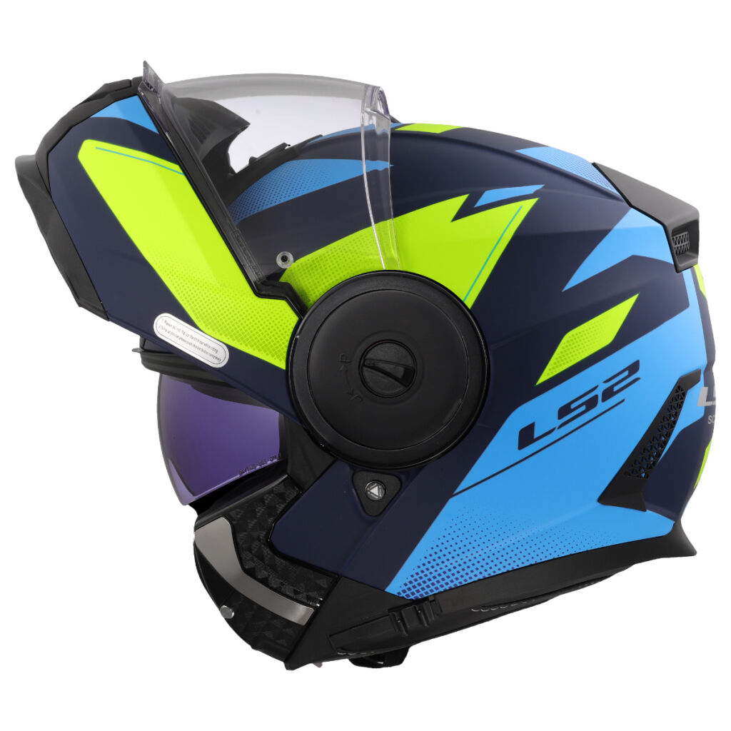 LS2 Výklopná moto přilba FF902 SCOPE II DURIA BLUE H-VIS YELLOW