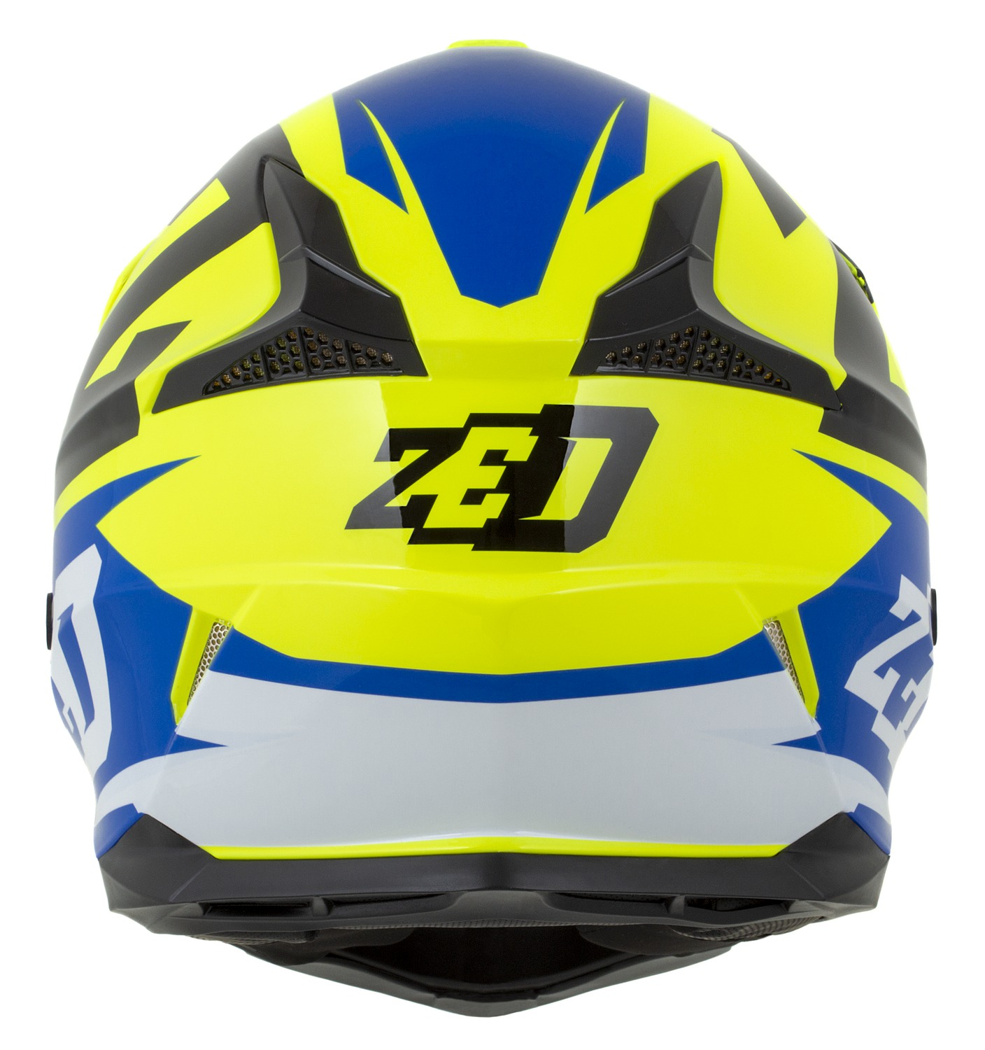ZED Pánská moto přilba X1.9D TARGO žlutá fluo modrá černá bílá