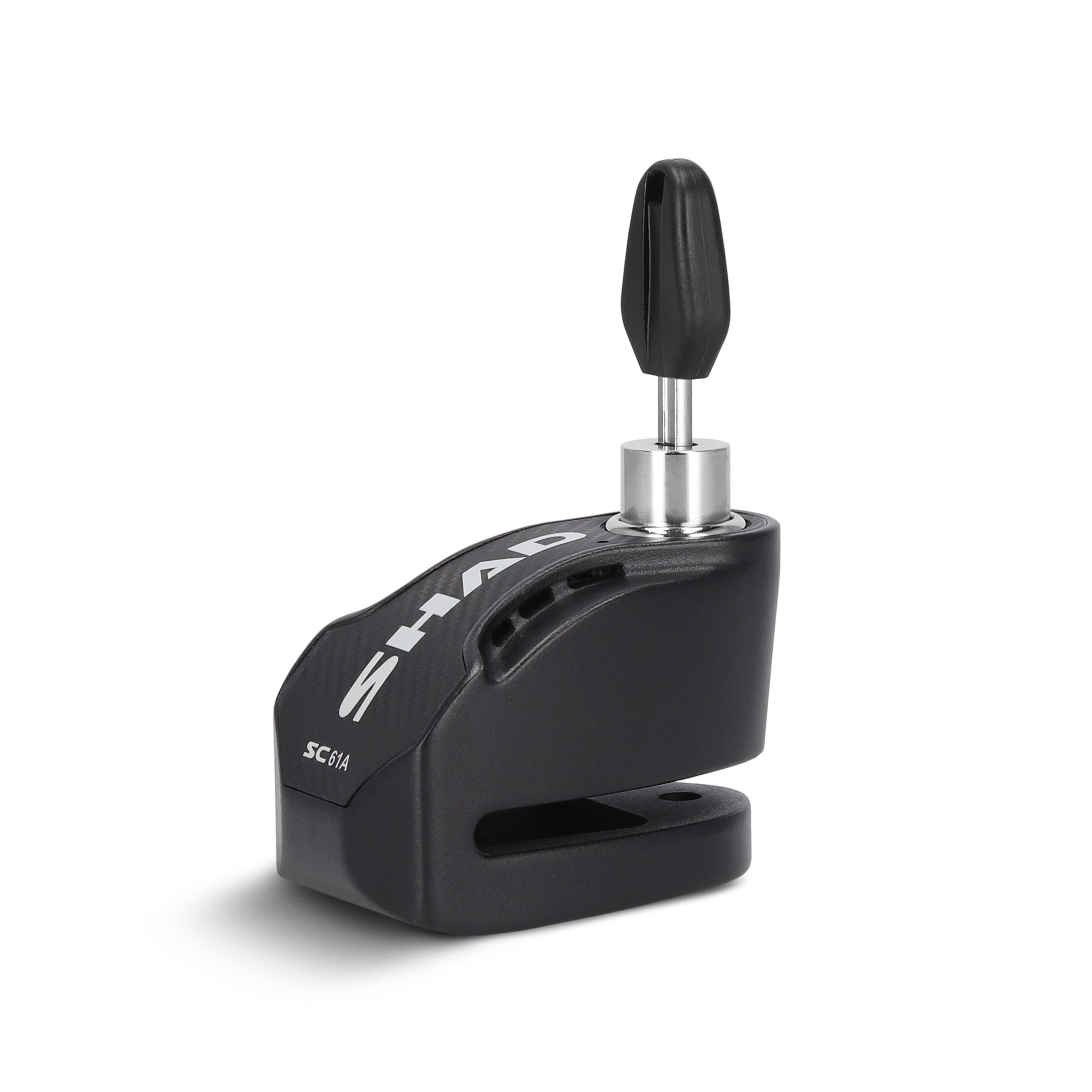 Zámek na kotouč s alarmem SHAD C0S6100A SC61A černý průměr čepu 6mm