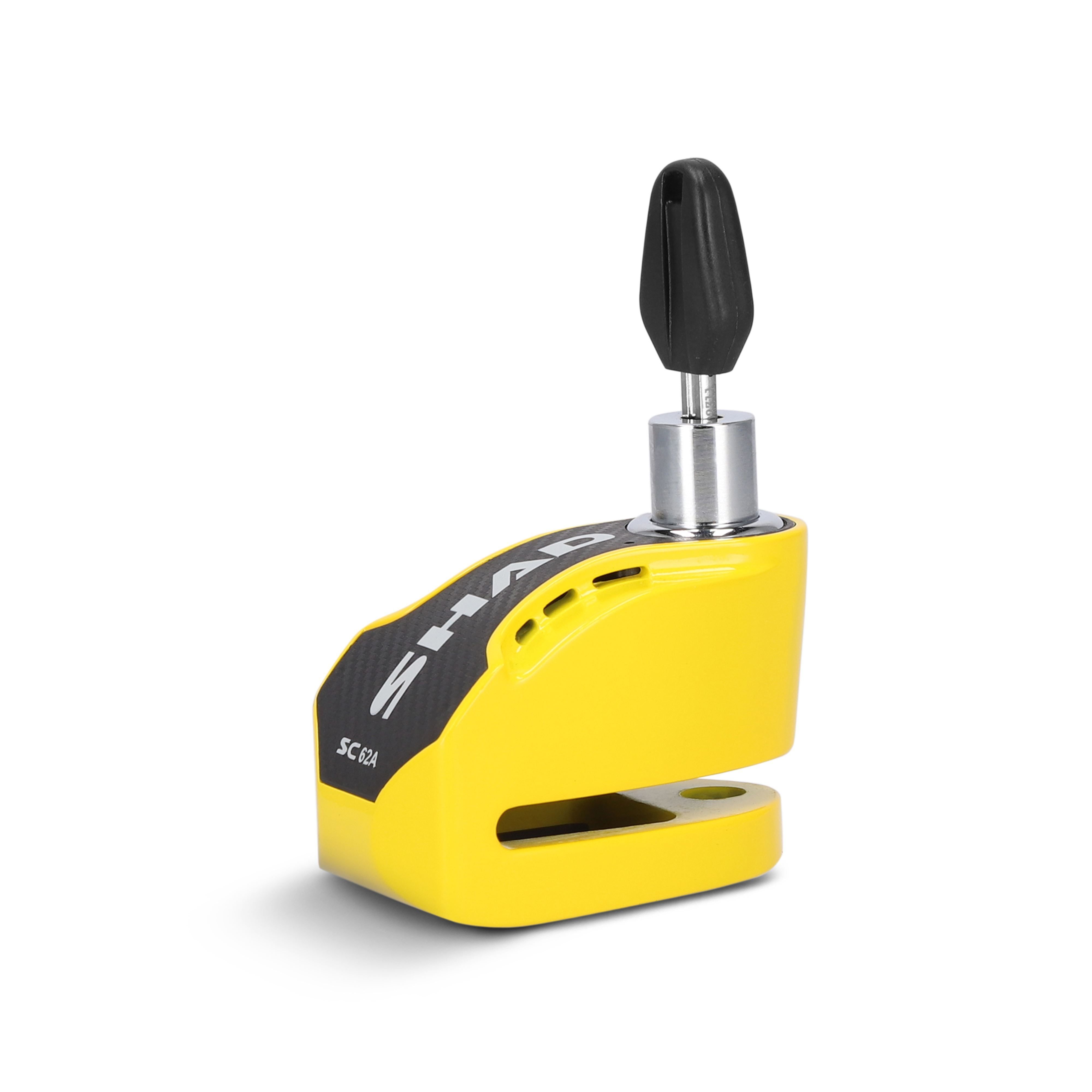 Zámek na kotouč s alarmem SHAD C0S6203A SC62A žlutá pin 10mm