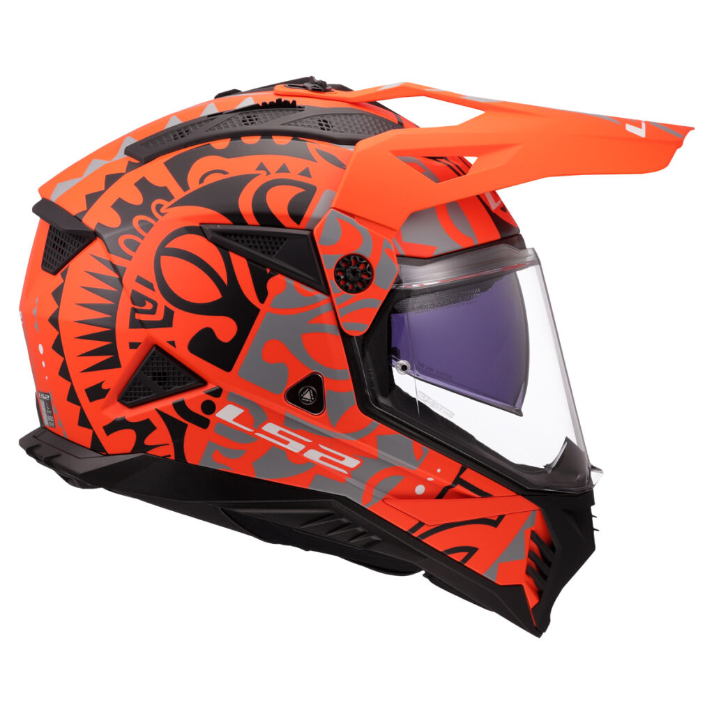 LS2 Enduro moto přilba MX702 PIONEER II RANGI ORANGE