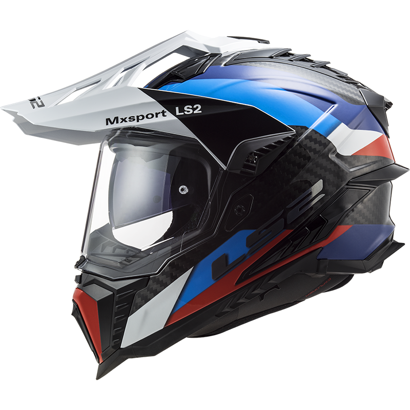 LS2 Enduro moto přilba MX701 EXPLORER C FRONTIER G.BLACK BLUE