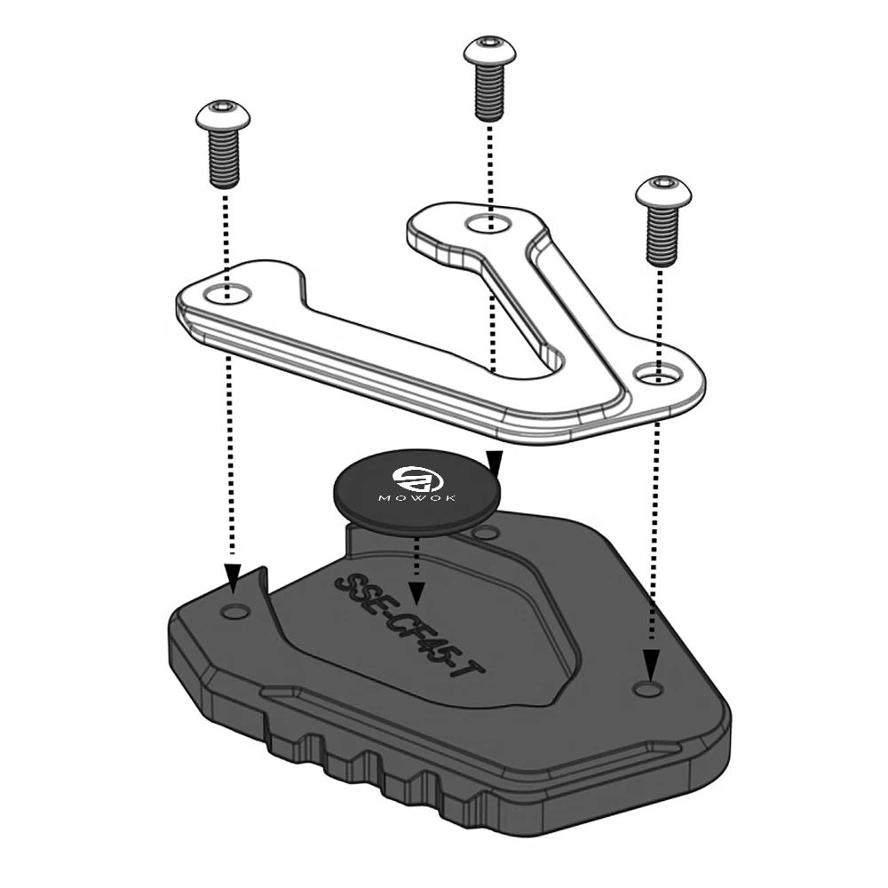 Plotna postranního stojanu pro CFMOTO 800 Mt-X (šedá)
