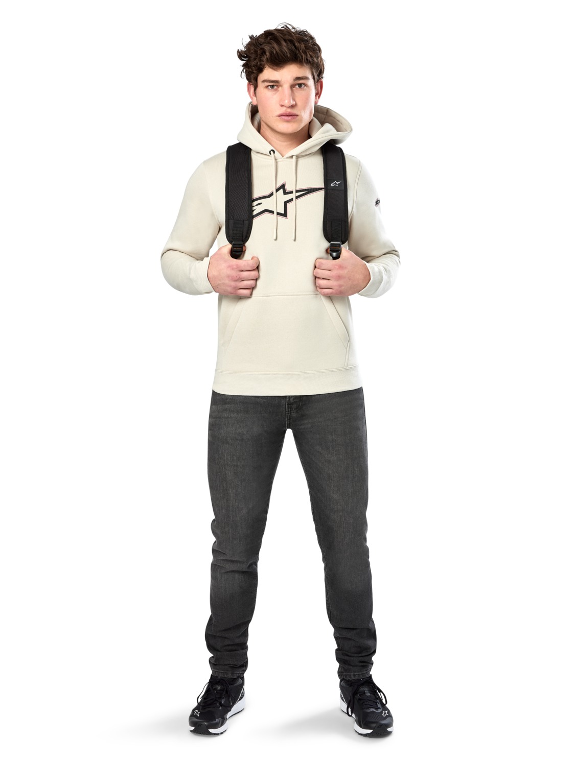 ALPINESTARS mikina INSIGNIA HOODIE světlá off white