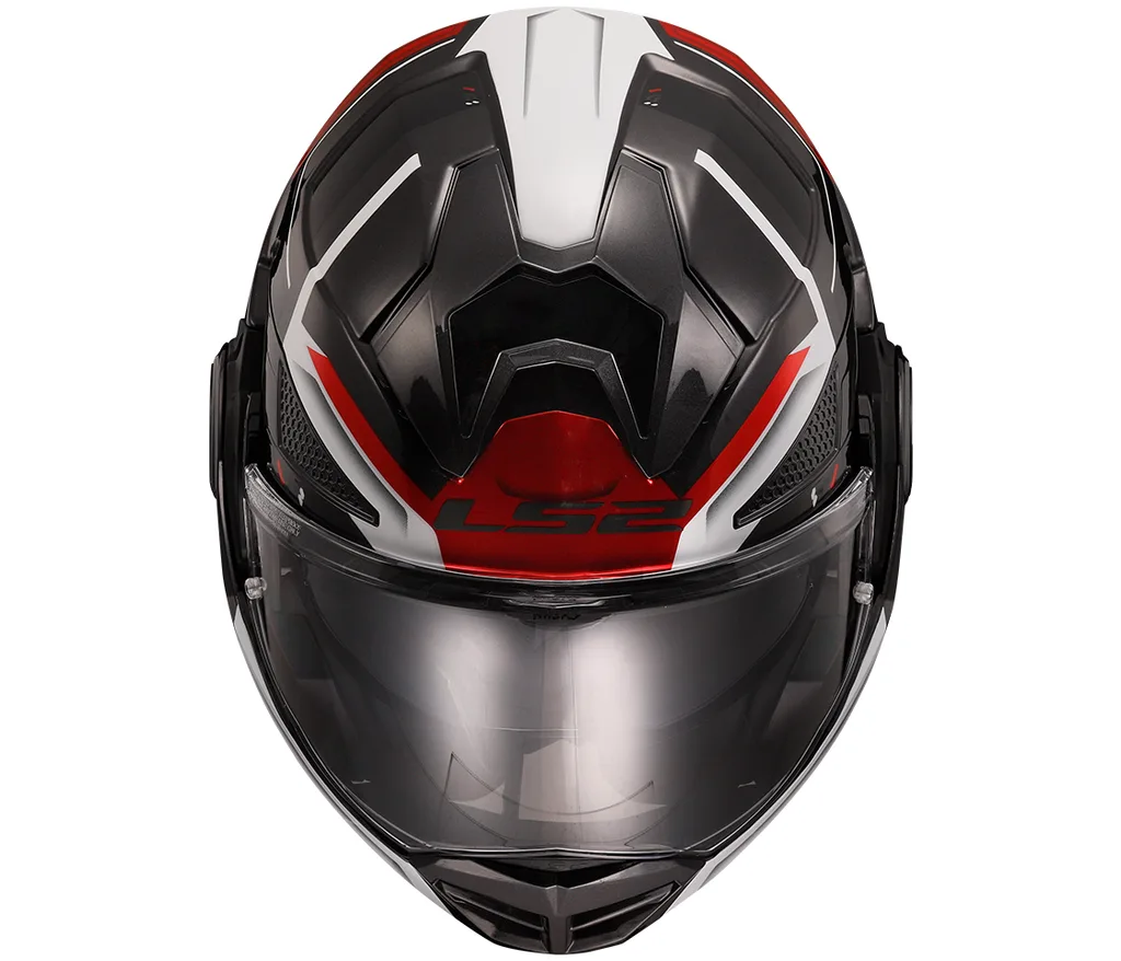 LS2 překlopná moto přilba ADVANT X SPECTRUM BLACK WHITE RED-06