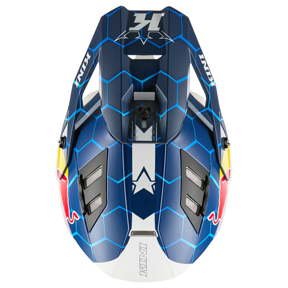 Moto helma KINI Red Bull EXC Helmet 1.0 modrá/bílá
