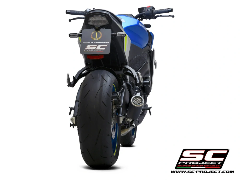 SC-PROJECT Výfuk z uhlíkových vláken CR-T s mřížkou proti kamenům Suzuki GSX-S1000 (25) E5+