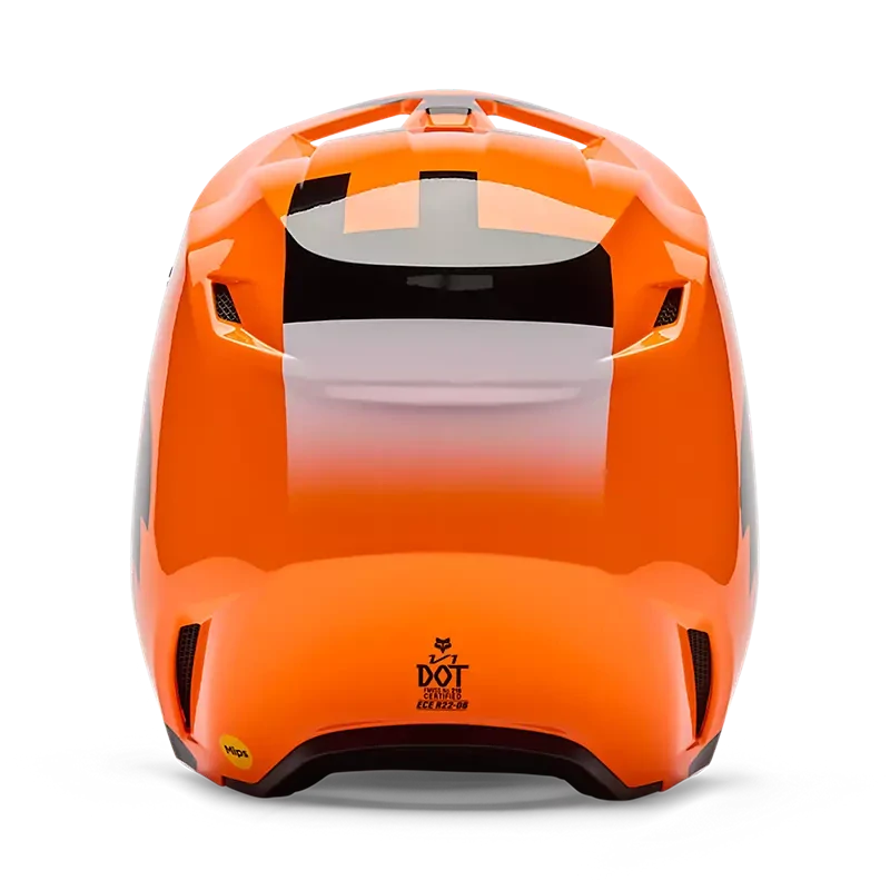 Pánská moto helma FOX V1 Shield fluo oranžová