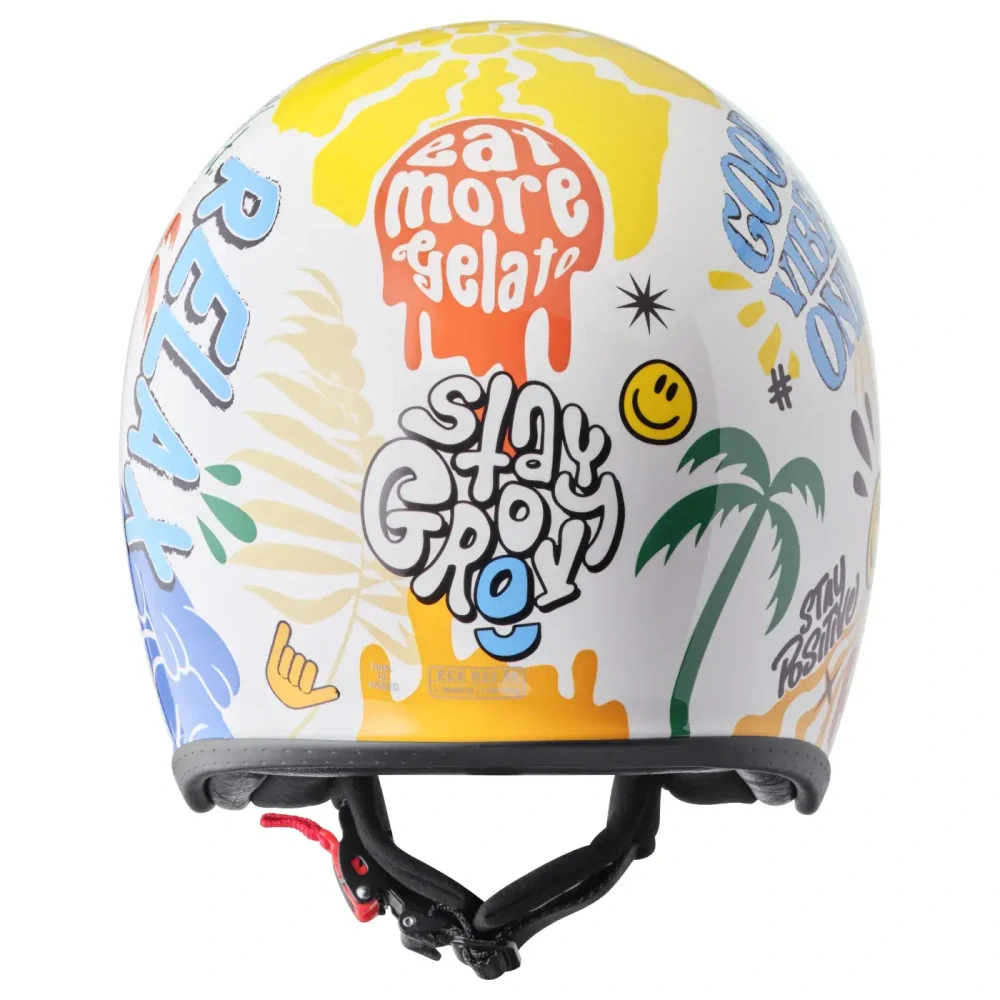 GMS Otevřená helma RIDE & SURF bílo-žluto-modrá