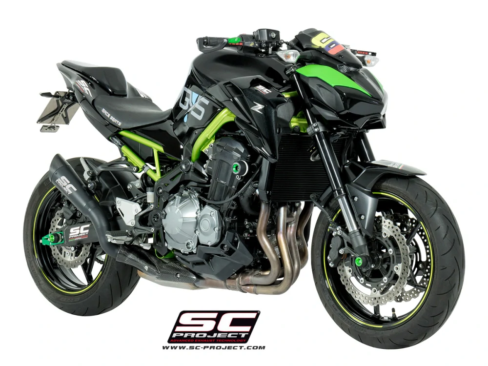SC-PROJECT KAWASAKI Z900 A2 (2017-2020) Titanový výfuk S1, matně černý EURO 4