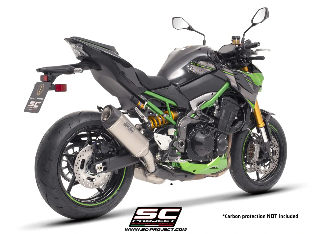 SC-PROJECT KAWASAKI Z900 A2 (2017-2020) Titanový výfuk SC1-S (BEZ tepelné ochrany z uhlíkových vláken) EURO 4