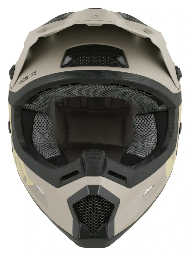 CASSIDA Dětská motocrosová přilba Cross Cup Alta Junior, písková/matná/šedá