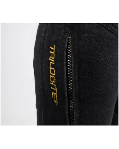 TRILOBITE pánské kalhoty PARADO DOUBLELAYER AAA SLIM FIT černé