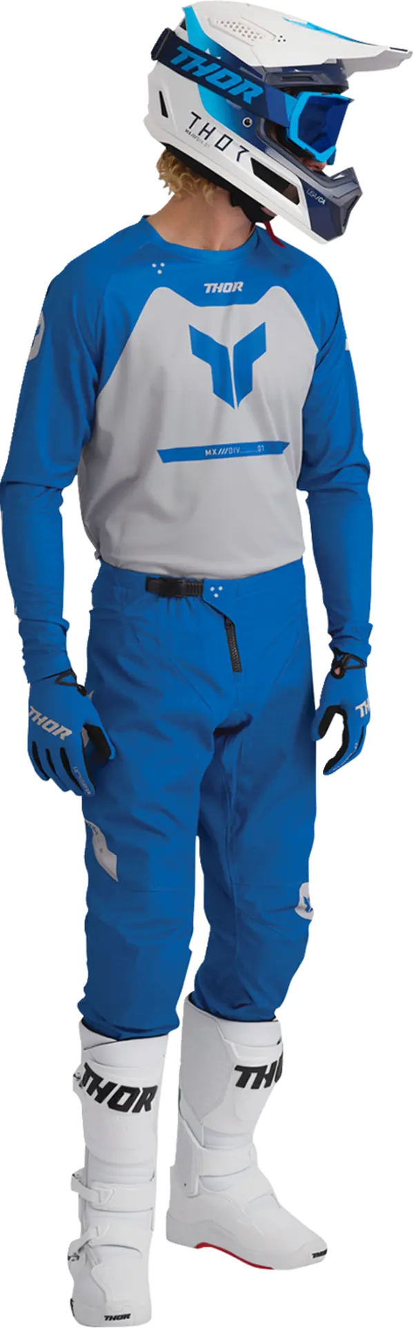 Moto rukavice THOR Ridemode Static Gloves modrá