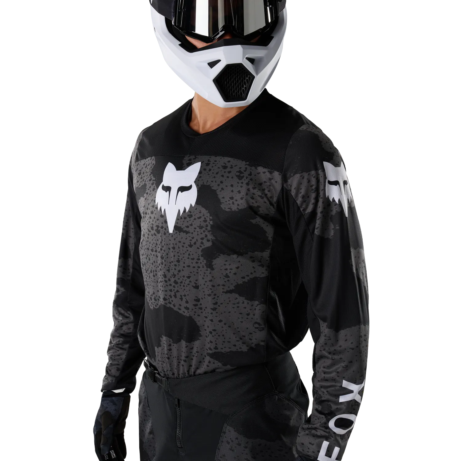 Pánský moto dres FOX 180 Bnkr Jersey černá/camo