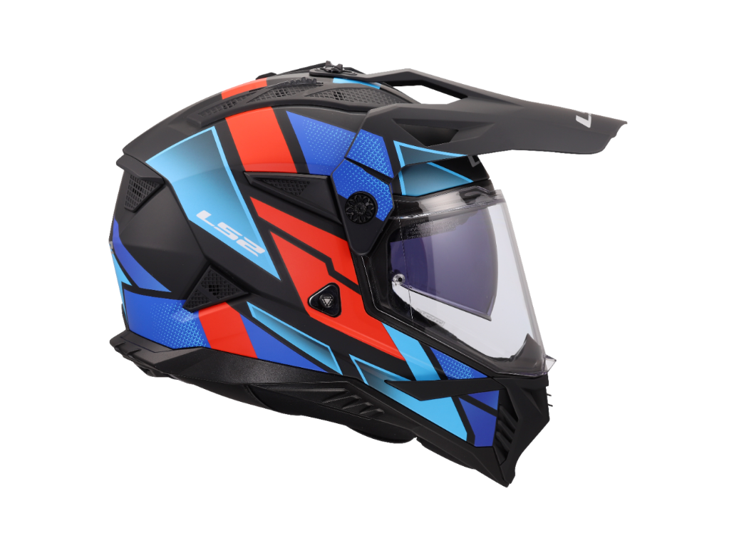 LS2 Enduro moto přilba MX702 PIONEER II BLOCK BLACK RED BLUE-06