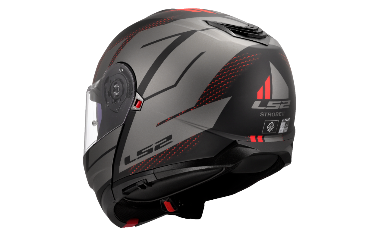 LS2 výklopná přilba FF908 STROBE II CODE BLACK GREY-06