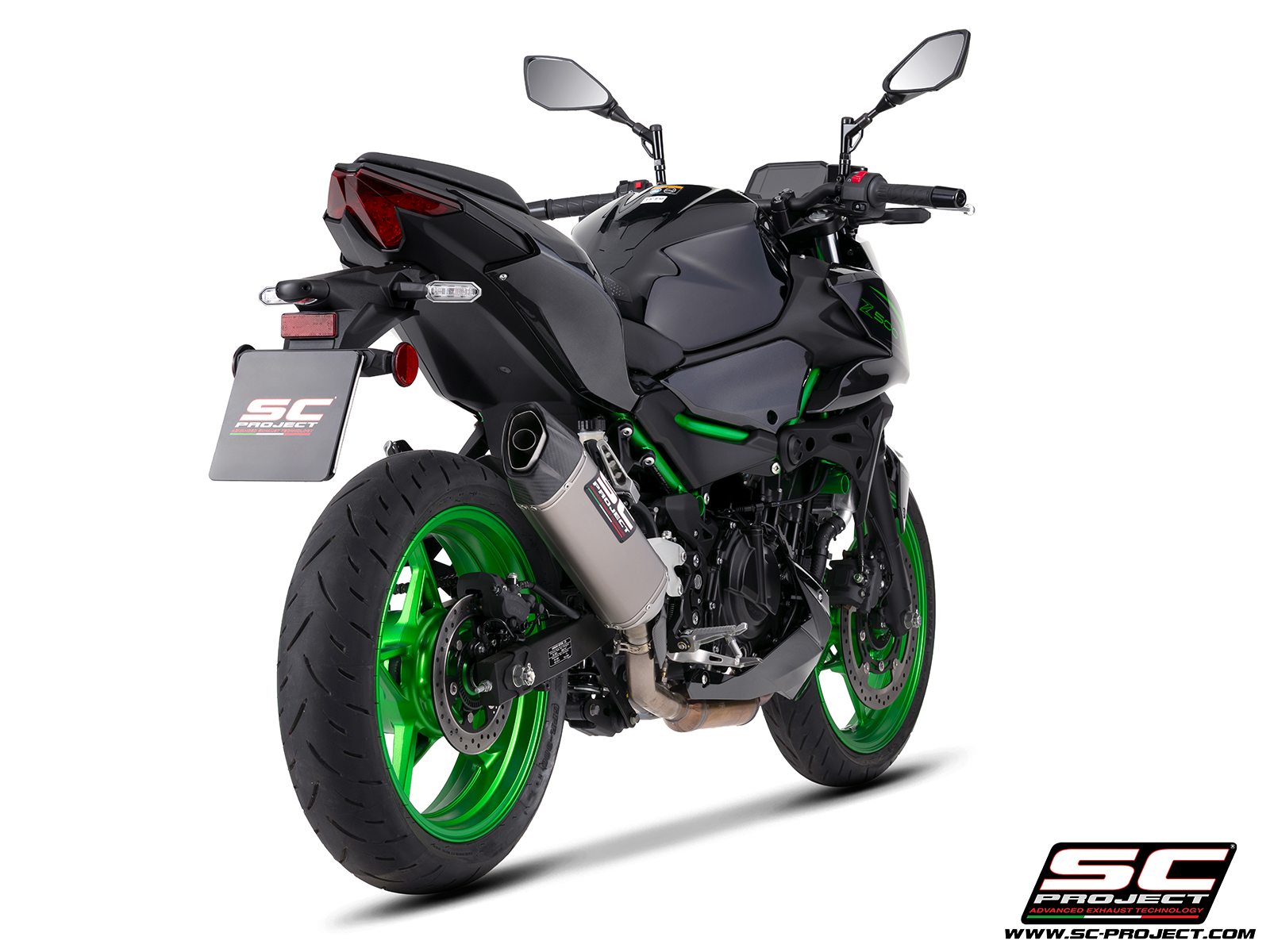 SC-PROJECT KAWASAKI Z500 (2024 - 2026) Titanový výfuk SC1-X
