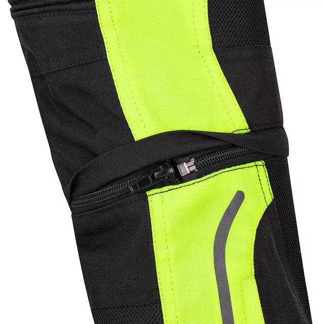 W-TEC dětské rostoucí letní moto kalhoty PINAPOCO černá/fluo