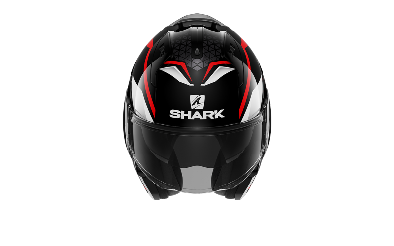 Přilba překlopná SHARK EVO- ES YARI barva bílá/černá/červená