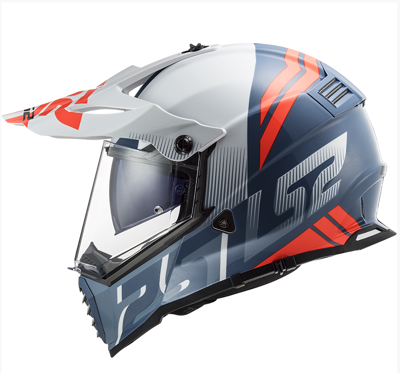 LS2 Enduro moto přilba MX436 PIONEER EVO Evolve White Cobalt