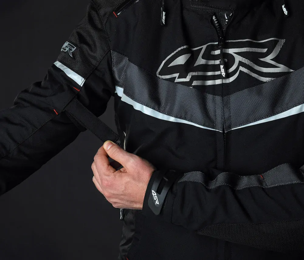 4SR Pánská textilní moto bunda Young Gun Shadow černo šedá