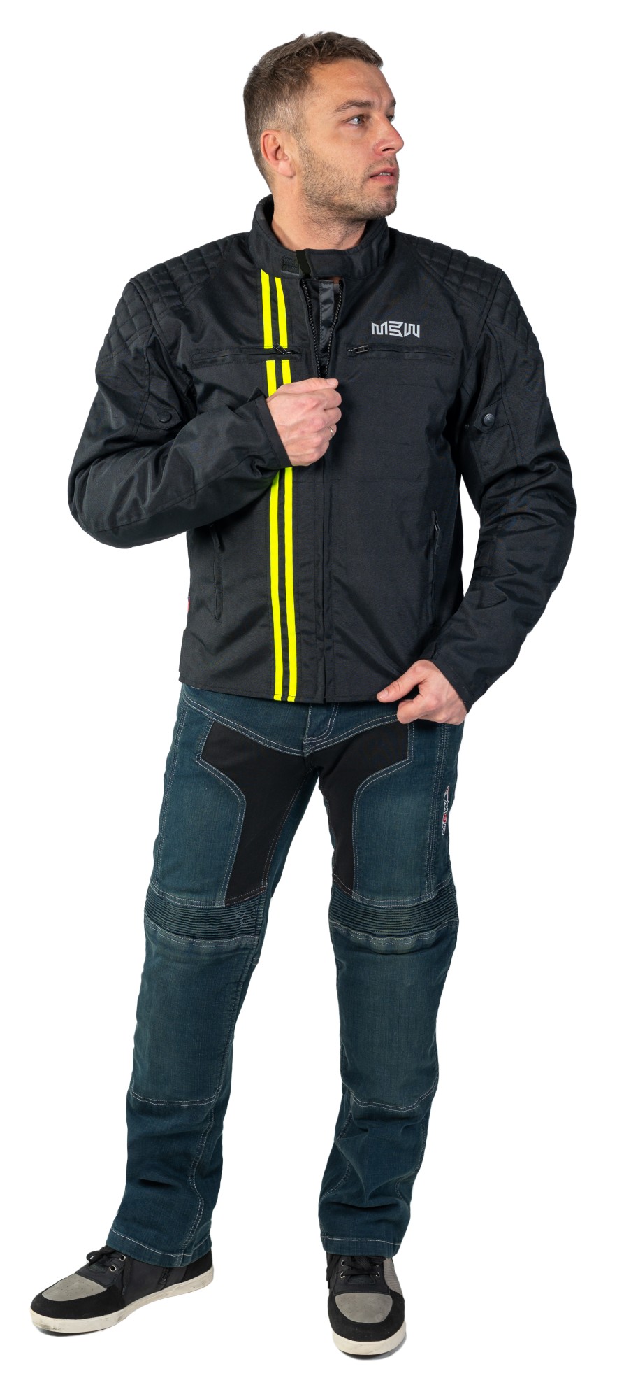 MBW Pánská textilní moto bunda JEREMY černá