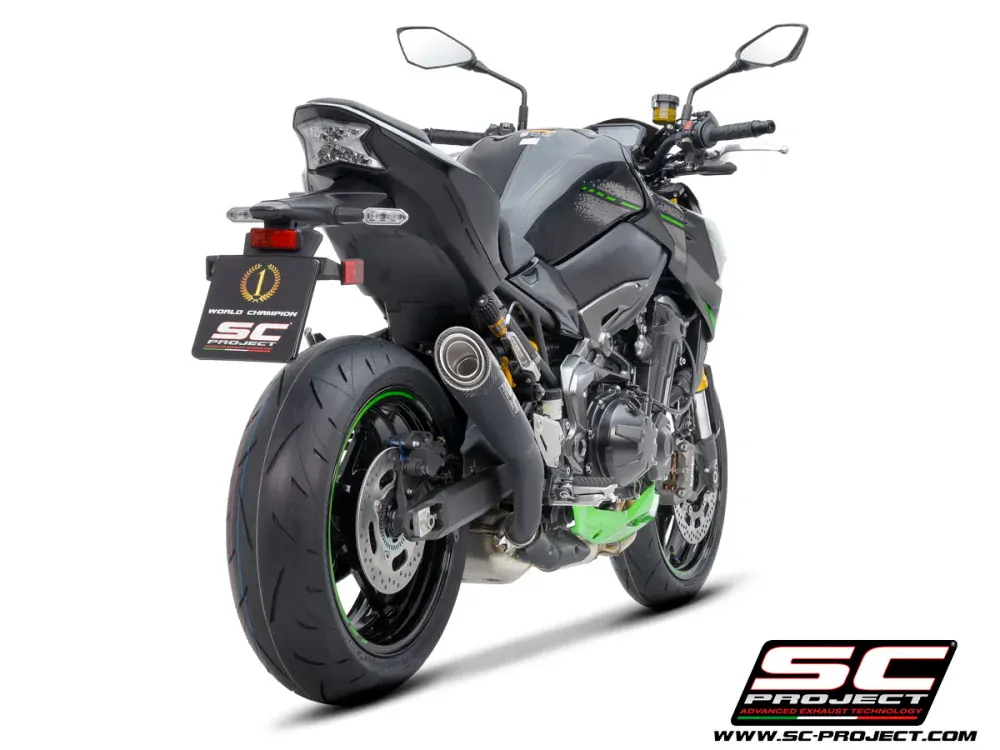 SC-PROJECT KAWASAKI Z900 (2020-2024) E5 S1 tlumič výfuku, titanium, matt black painted