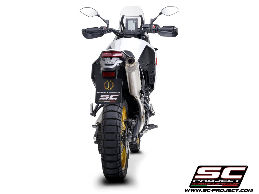 SC-PROJECT Rally Raid titanový výfuk E5+, horní uchycení YAMAHA TENERE 700 (2025)