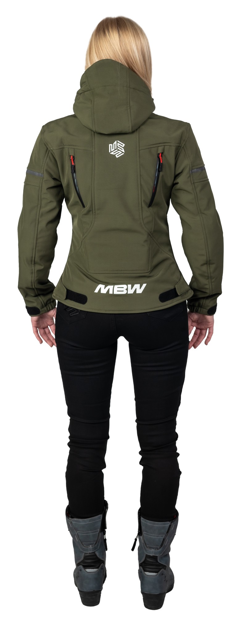 MBW Dámská softshell moto bunda HANA green