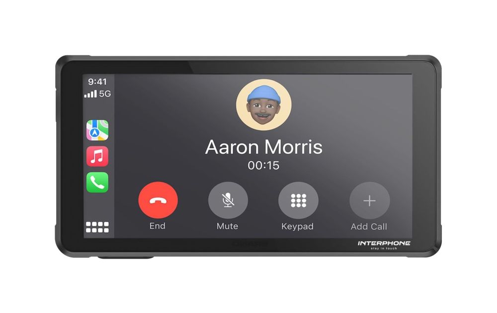 Interphone displej RIDESYNC - Apple CarPlay a Android Auto pro motocykly + stínítko zdarma
