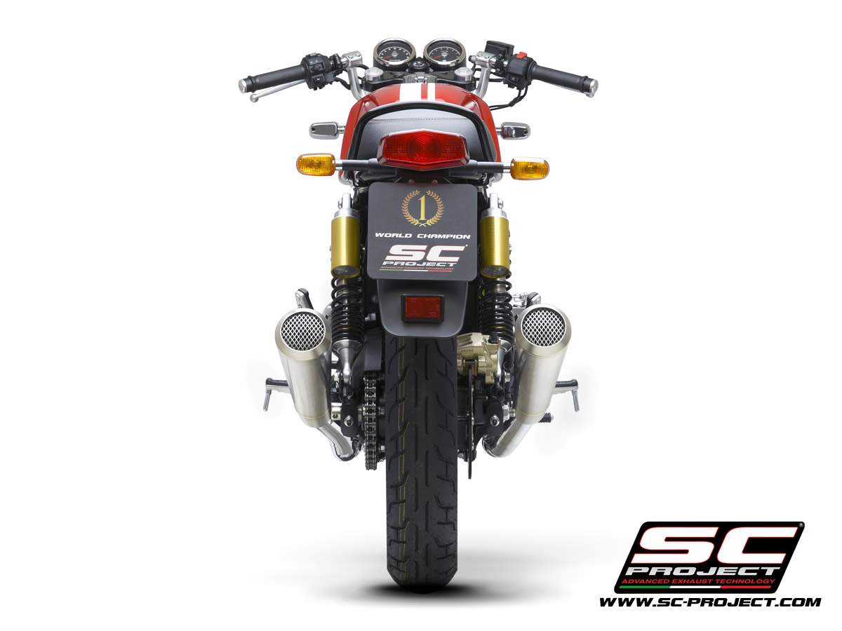 SC-PROJECT pár nerezových výfuků Conico 70s Royal Enfield Continental GT 650 (2019–2024)