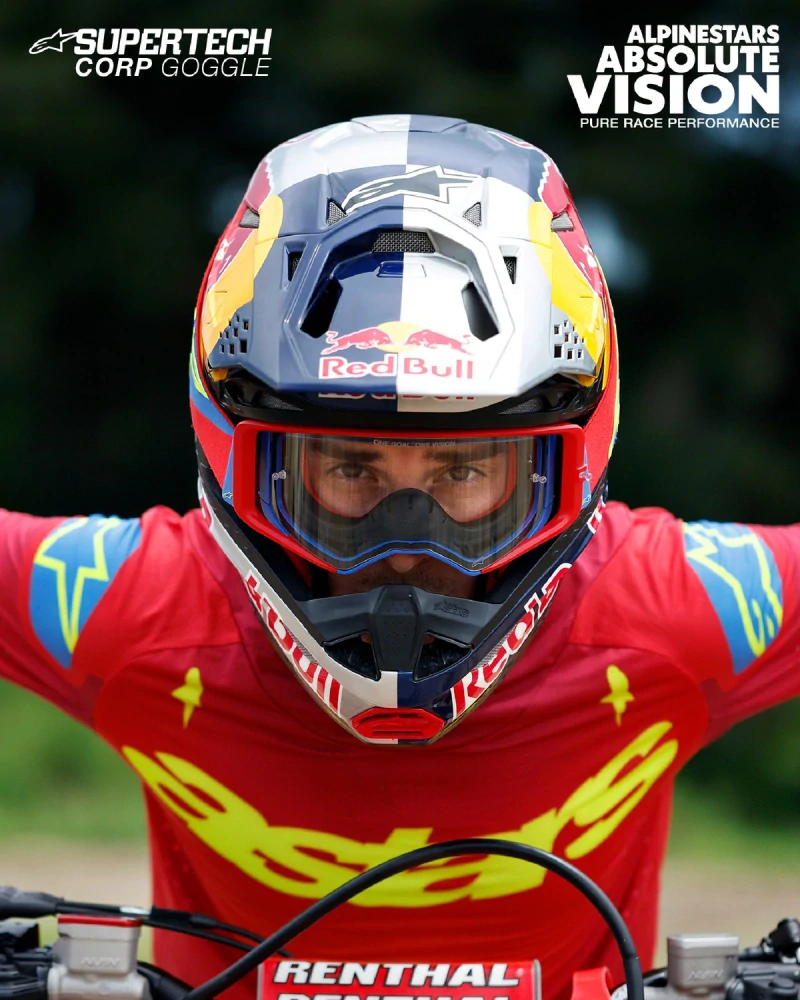Alpinestars brýle SUPERTECH CORP, ALPINESTARS (červená/modrá, zrcadlové stříbrné plexi) 2025