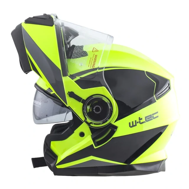 Přilba výklopná W-TEC Banelmeda - šedo-černo-fluo žlutá 