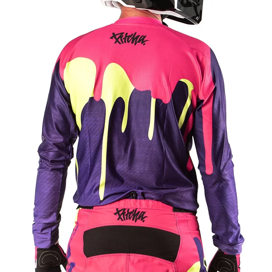 PITCHA Motokrosové kalhoty DRIPP purple pink